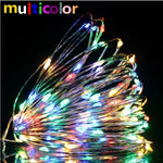 Copper Wire Light Button Battery Box Led Copper Wire Lighting Chain Indoor Decorative Light Small String Holiday Christmas Lights Hot