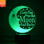 new LOVE moon 3D night light Smart home table lamp Energy-saving LED lamp