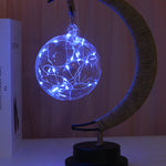 Led Lamp Stars Moon Night Light Rattan Ball Christmas