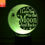 new LOVE moon 3D night light Smart home table lamp Energy-saving LED lamp