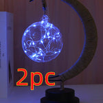 Led Lamp Stars Moon Night Light Rattan Ball Christmas